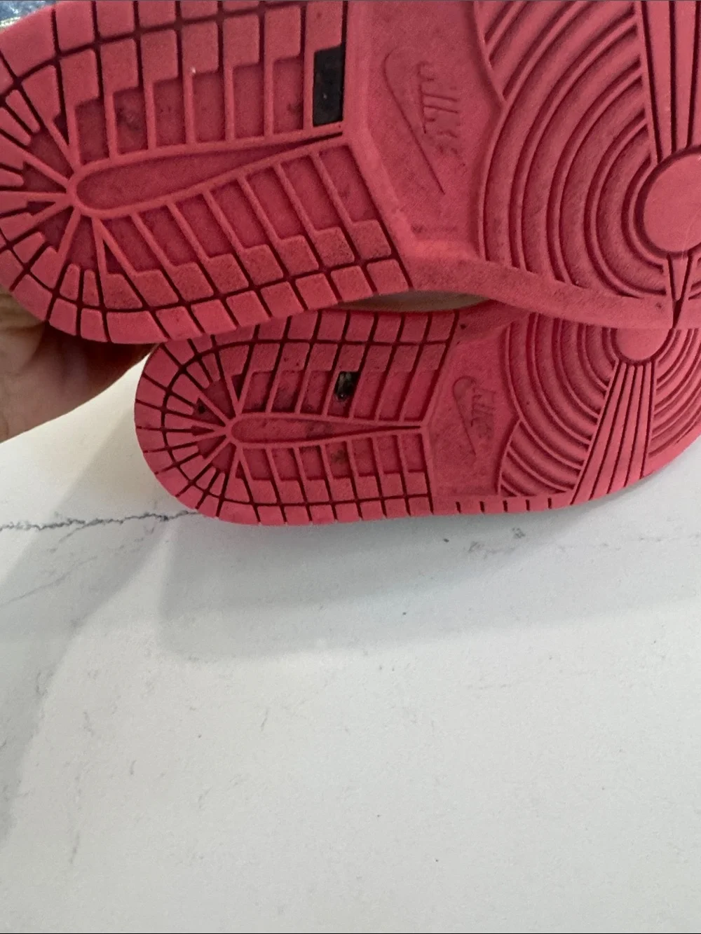 Jordan Kids High-Top Sneakers in Red and White
